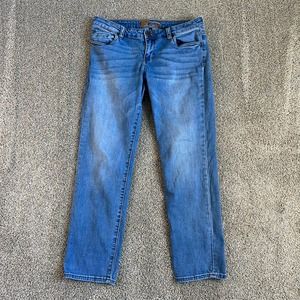 Kut from the Kloth Katy Boyfriend Jeans Mid Rise Stretch Denim Light Wash 6